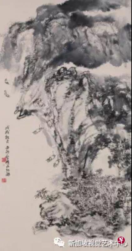 江东航水墨画。 江东航水墨画。