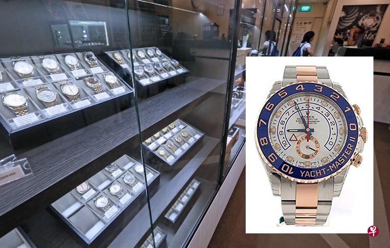 男子佯装买劳力士,耗两小时,偷走名表。(洪璐华摄) 男子佯装买劳力士,耗两小时,偷走名表。(洪璐华摄)