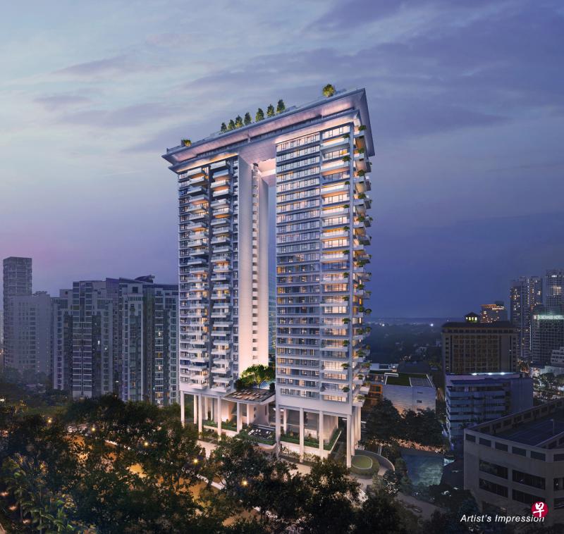 SPH-ID: 27814142：城市发展今年3月推出位于乌节林荫道（Orchard Boulevard）的超豪华项目铂瑞雅居（Boulevard 88），至今已售出47个单位。（城市发展提供） 