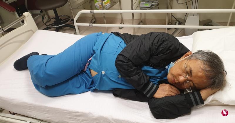 59岁工程师陈明亮因肝功能退化而导致肚子肿胀。(取自面簿) 59岁工程师陈明亮因肝功能退化而导致肚子肿胀。(取自面簿)