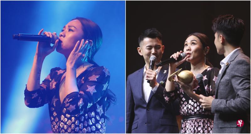 蔡健雅获颁“年度最佳女歌手”,感谢粉丝在她出道超过20年后仍想听她唱歌。 蔡健雅获颁“年度最佳女歌手”,感谢粉丝在她出道超过20年后仍想听她唱歌。