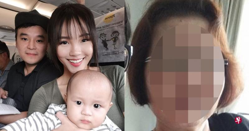 洪赐健与太太婚后喜获麟儿,右图为被指剪开奶瓶口的陪月嫂。(受访者提供) 洪赐健与太太婚后喜获麟儿,右图为被指剪开奶瓶口的陪月嫂。(受访者提供)
