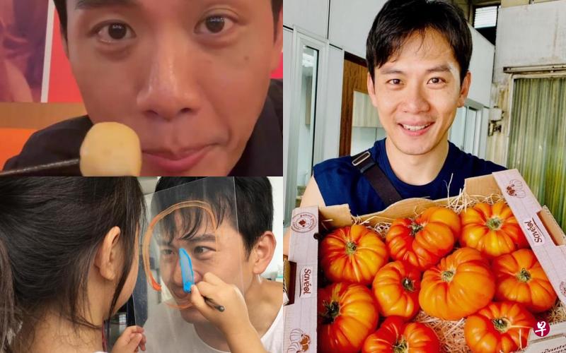 戚玉武热爱美食,不少贴文都以食物为主题(左上图,右图),他也分享和孩子温馨的时刻(左下图)。(戚玉武提供) 戚玉武热爱美食,不少贴文都以食物为主题(左上图,右图),他也分享和孩子温馨的时刻(左下图)。(戚玉武提供)