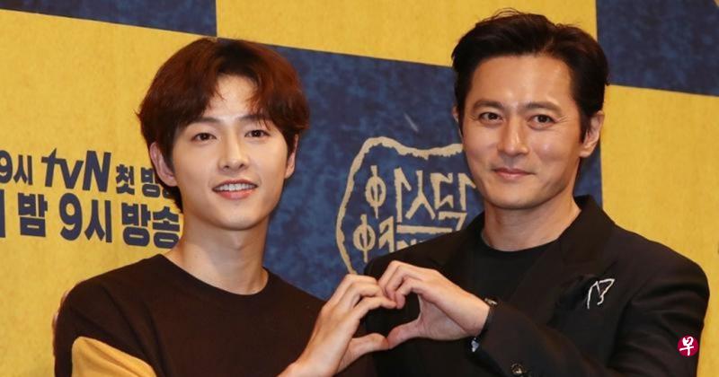 宋仲基(左)和张东健“双男神牌”失效?(互联网) 宋仲基(左)和张东健“双男神牌”失效?(互联网)