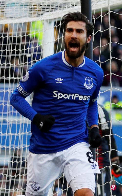 ▲戈麦斯上赛季租借埃弗顿,表现出色。(法新社) ▲戈麦斯上赛季租借埃弗顿,表现出色。(法新社)