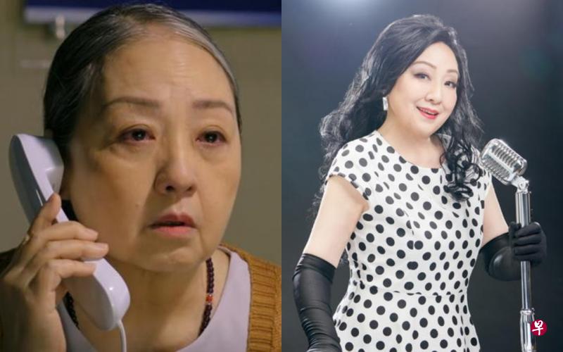 左图:卢宛茵在《铁探》演妈妈。右图:卢宛茵为个人首个脱口秀拍摄海报,波波裙造型参照徐小凤的经典造型。(互联网) 左图:卢宛茵在《铁探》演妈妈。右图:卢宛茵为个人首个脱口秀拍摄海报,波波裙造型参照徐小凤的经典造型。(互联网)