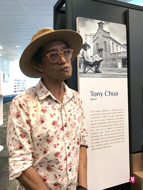 蔡栋梁是在10年前退休后,才开始投入他热爱的绘画创作。 蔡栋梁是在10年前退休后,才开始投入他热爱的绘画创作。