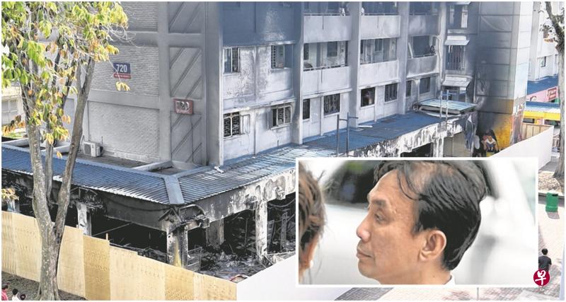 昨晚当局人员在失火商店周围放置木板围封,并只允许楼上居民进入收拾物品。(邬福梁摄)小图:洪振群昨晚首度受访,称会翻新失火的宏茂桥分店,因那里是他的发迹地之一。(档案照) 昨晚当局人员在失火商店周围放置木板围封,并只允许楼上居民进入收拾物品。(邬福梁摄)小图:洪振群昨晚首度受访,称会翻新失火的宏茂桥分店,因那里是他的发迹地之一。(档案照)