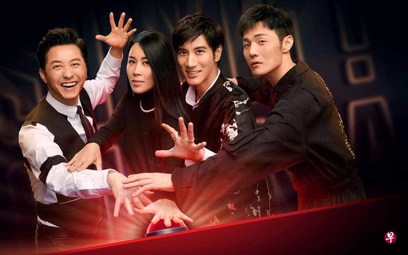 《2019中国好声音》导师阵容包括“哈林”庾澄庆（左起）、那英、王力宏和李荣浩。（灿星制作提供）