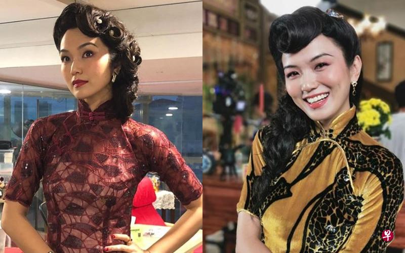 白薇秀在英语剧演“凤凰夫人”,靠资深造型、化妆和发型师帮忙,做出她很满意的造型。(互联网) 白薇秀在英语剧演“凤凰夫人”,靠资深造型、化妆和发型师帮忙,做出她很满意的造型。(互联网)