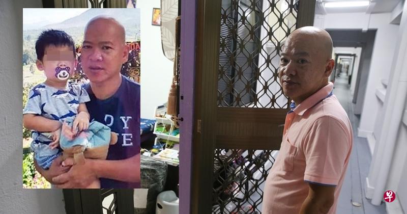 周宝顺昨天接受妻子道歉, 已经带着儿子回家。(刘启成摄) 周宝顺昨天接受妻子道歉, 已经带着儿子回家。(刘启成摄)