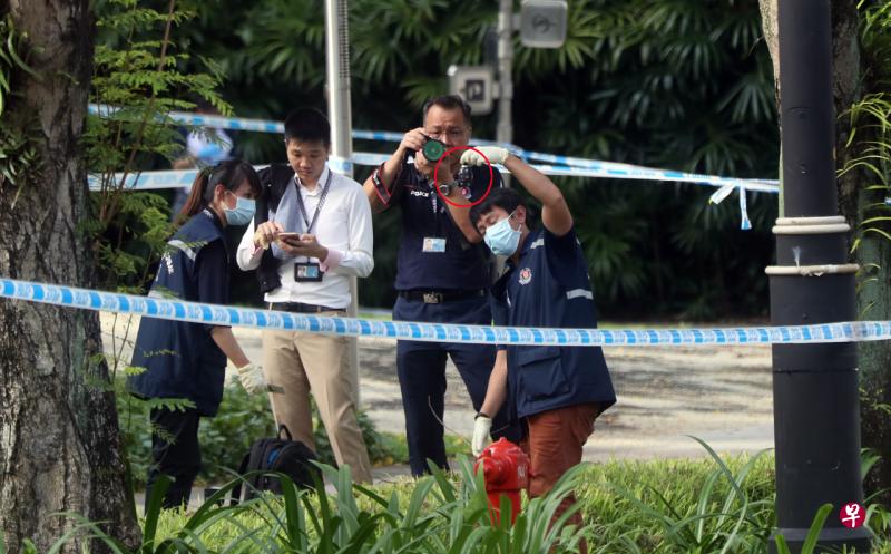 发现了“手榴弹”后,警方当时派遣了大批警力调查。(档案照) 发现了“手榴弹”后,警方当时派遣了大批警力调查。(档案照)