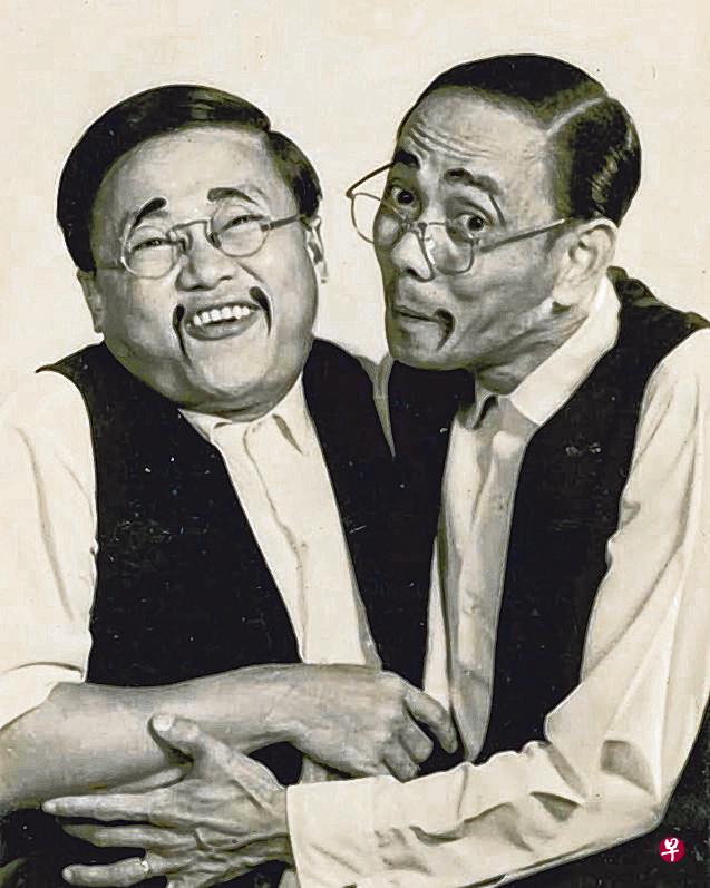 新加坡老观众非常熟悉王沙(右)与野峰搭档的电视谐剧。(档案照片) 新加坡老观众非常熟悉王沙(右)与野峰搭档的电视谐剧。(档案照片)