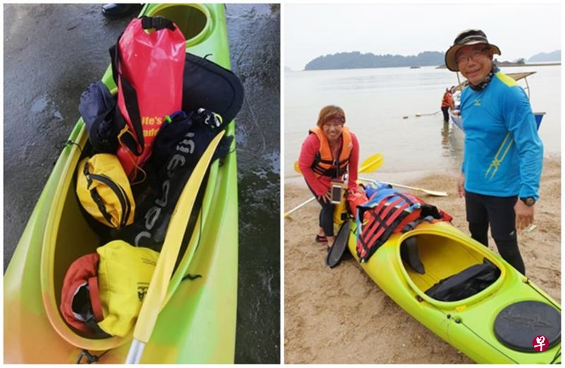 左图:两名在丰盛港失踪的新加坡人所乘坐的独木舟在关丹被渔民寻获。(马国海事执法局提供)右图:两名失踪者女商人潘玉珍(57岁)和退休律师陈永顺(62岁)失踪已经超过6日。(档案照) 左图:两名在丰盛港失踪的新加坡人所乘坐的独木舟在关丹被渔民寻获。(马国海事执法局提供)右图:两名失踪者女商人潘玉珍(57岁)和退休律师陈永顺(62岁)失踪已经超过6日。(档案照)