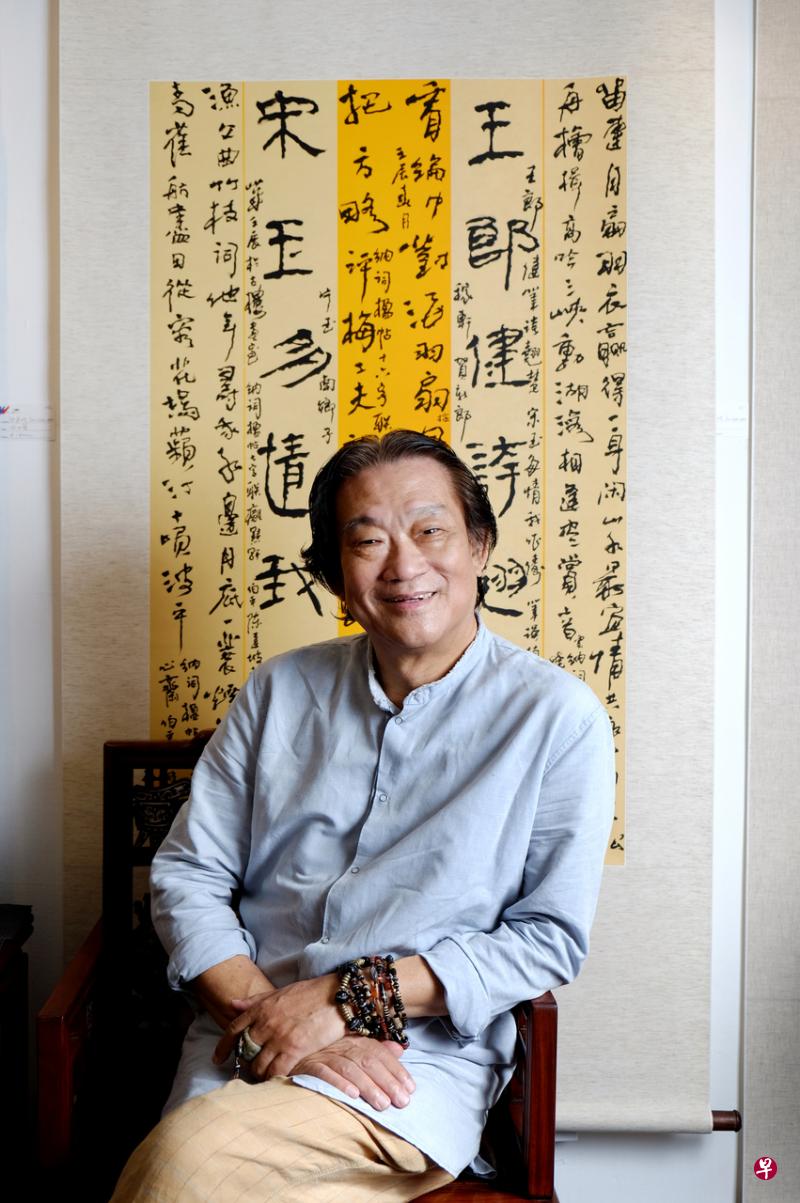 本地书画篆刻家陈建坡曾获得文化奖等多个奖项。(档案照) 本地书画篆刻家陈建坡曾获得文化奖等多个奖项。(档案照)