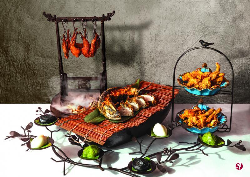 滨华大酒店中餐馆鸿桃轩的家常菜主题菜肴,有客家茶粿、香茅烧鹌鹑腿伴腌萝卜等。(餐馆提供) 滨华大酒店中餐馆鸿桃轩的家常菜主题菜肴,有客家茶粿、香茅烧鹌鹑腿伴腌萝卜等。(餐馆提供)