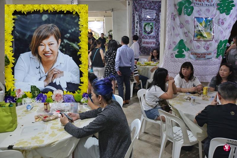 潘玉珍生前人缘极佳,昨日深夜还有不少人前往吊唁。(陈佩敏摄) 潘玉珍生前人缘极佳,昨日深夜还有不少人前往吊唁。(陈佩敏摄)