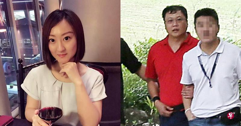 (左图)死者崔雅洁。(右图)被告邱贵福(穿红衣者)今早被判终身监禁。(档案照) (左图)死者崔雅洁。(右图)被告邱贵福(穿红衣者)今早被判终身监禁。(档案照)