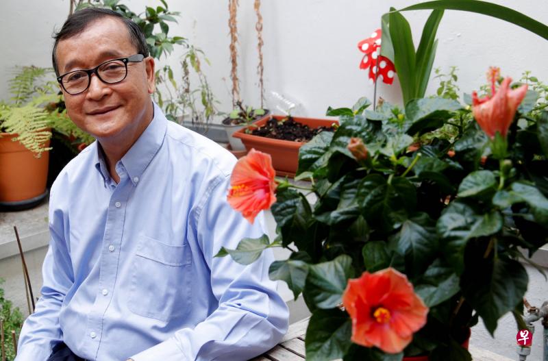柬埔寨反对派领袖桑连西。(路透社) 柬埔寨反对派领袖桑连西。(路透社)