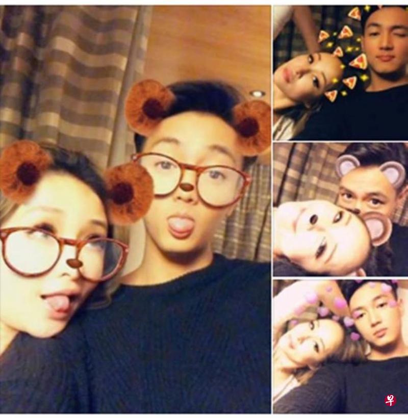 萧亚轩(左)晒出与黄皓的照片。(互联网) 萧亚轩(左)晒出与黄皓的照片。(互联网)