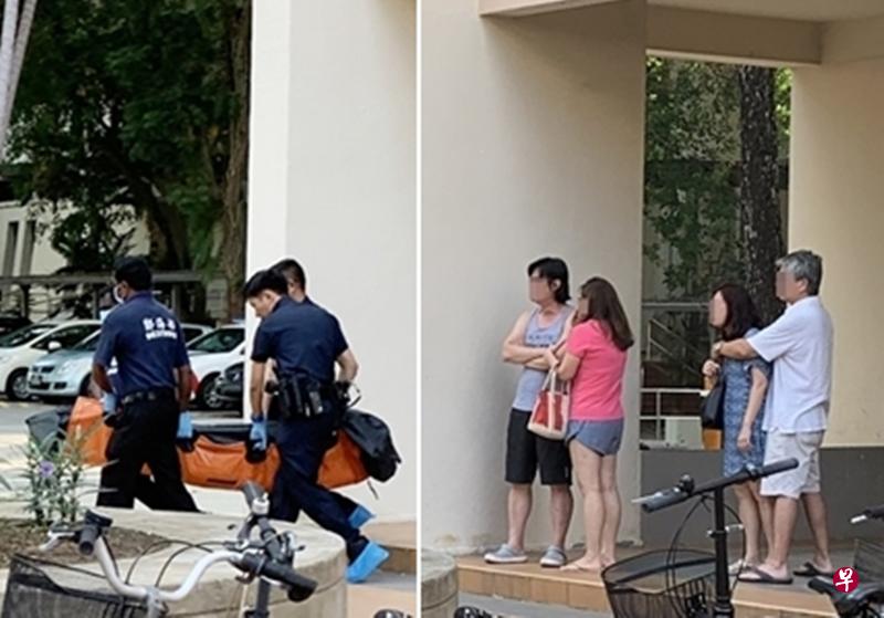 死者遗体被抬到黑车那一刻，家属情绪激动，抱头痛哭。（蔡振鸿摄）