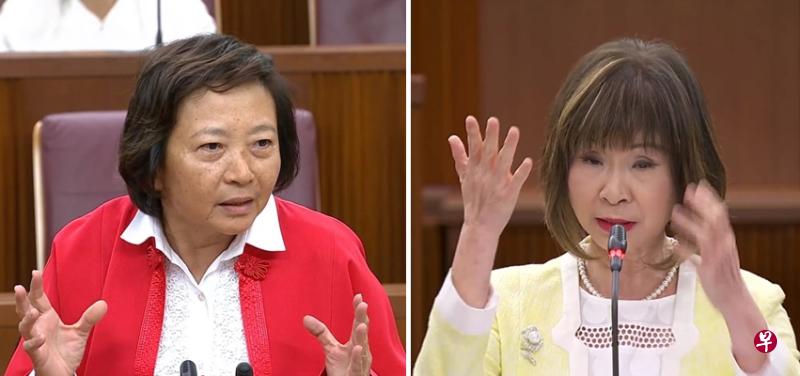 义顺集选区议员李美花和环境及水源部兼卫生部高级政务部长许连碹博士(右)昨天在国会殿堂上争锋相对。 义顺集选区议员李美花和环境及水源部兼卫生部高级政务部长许连碹博士(右)昨天在国会殿堂上争锋相对。