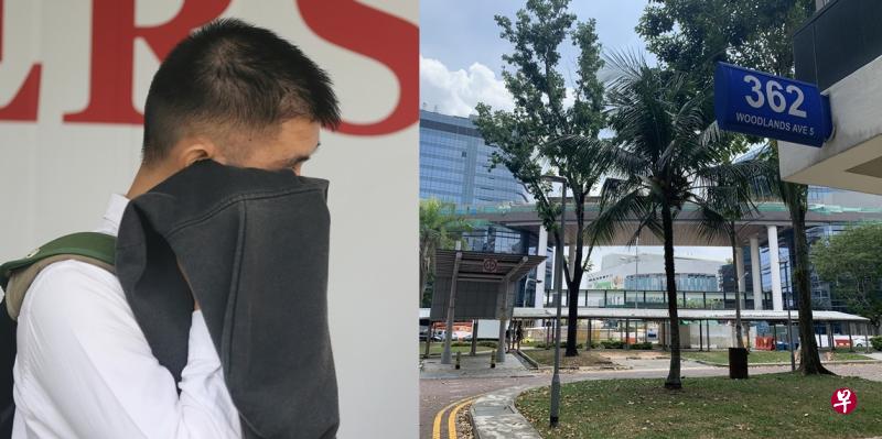 (左图)谭志文被判罚款3500元。 (右图)意外发生在兀兰5道第362座组屋附近的走道上。(海峡时报/曾美玲摄) (左图)谭志文被判罚款3500元。 (右图)意外发生在兀兰5道第362座组屋附近的走道上。(海峡时报/曾美玲摄)