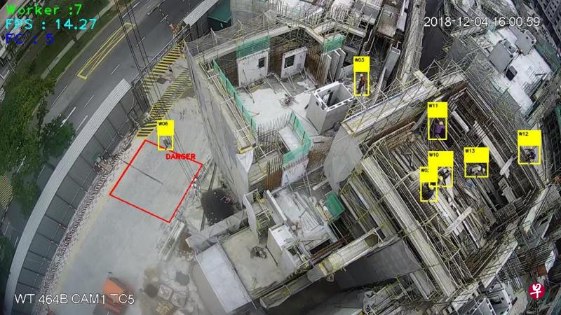 一旦侦测到有人走入危险区,系统就会发手机短信提示工地督工。(国大提供) 一旦侦测到有人走入危险区,系统就会发手机短信提示工地督工。(国大提供)