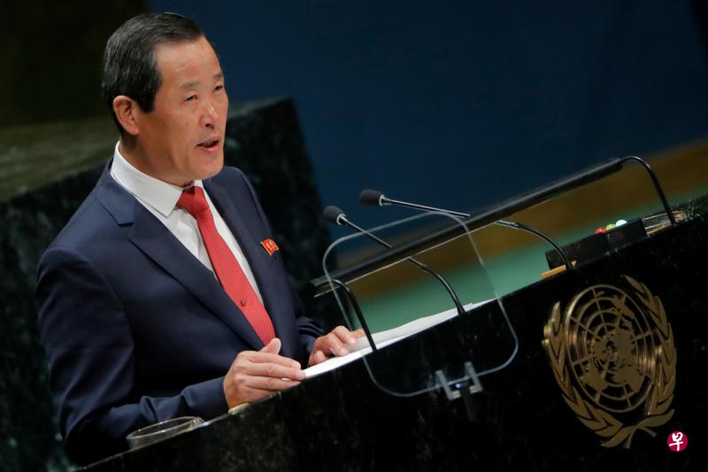 朝鲜常驻联合国代表金星9月30日出席第74届联合国大会一般性辩论,并发表主旨演讲。(路透社) 朝鲜常驻联合国代表金星9月30日出席第74届联合国大会一般性辩论,并发表主旨演讲。(路透社)
