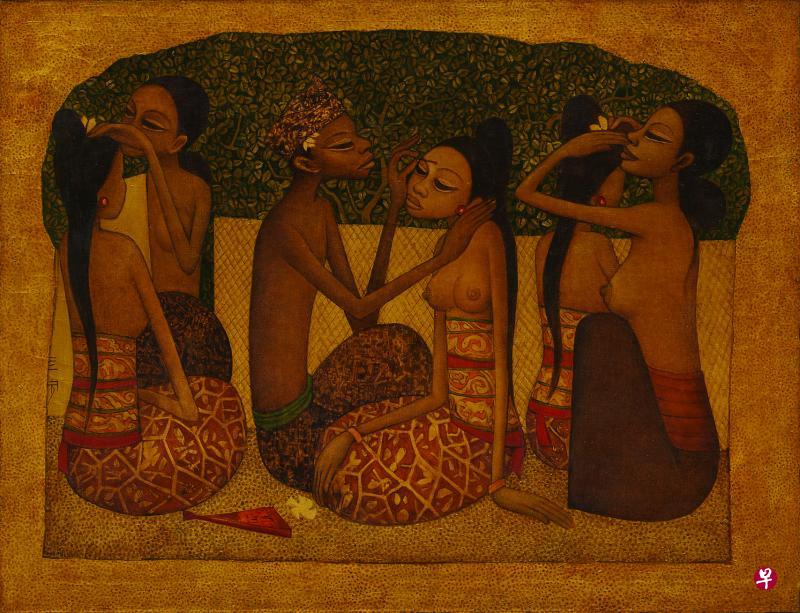 匿名藏家展出钟四宾(泗滨)装饰性强的、金色主题作品。 匿名藏家展出钟四宾(泗滨)装饰性强的、金色主题作品。