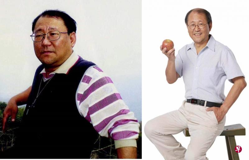 洪泰雄一度体重高达84公斤(左图),他如今保持体重在65公斤(右图)。(受访者提供) 洪泰雄一度体重高达84公斤(左图),他如今保持体重在65公斤(右图)。(受访者提供)