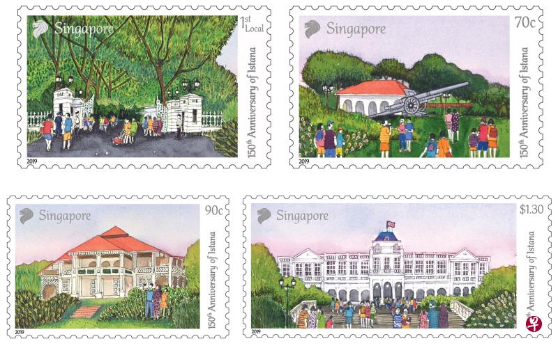 总统府邮票面值介于3角至1元3角。(新邮政提供) 总统府邮票面值介于3角至1元3角。(新邮政提供)