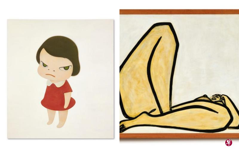 《背后藏刀》(左)和《曲腿裸女》(右)(互联网) 《背后藏刀》(左)和《曲腿裸女》(右)(互联网)