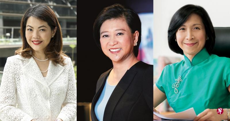 本地知名的女总裁和掌舵人包括新电信(Singtel)总裁蔡淑君(中)、马新公司(M+S)总裁陈碧敏(左)及海峡贸易(The Straits Trading)执行主席周玉琴(右)。(档案照) 本地知名的女总裁和掌舵人包括新电信(Singtel)总裁蔡淑君(中)、马新公司(M+S)总裁陈碧敏(左)及海峡贸易(The Straits Trading)执行主席周玉琴(右)。(档案照)