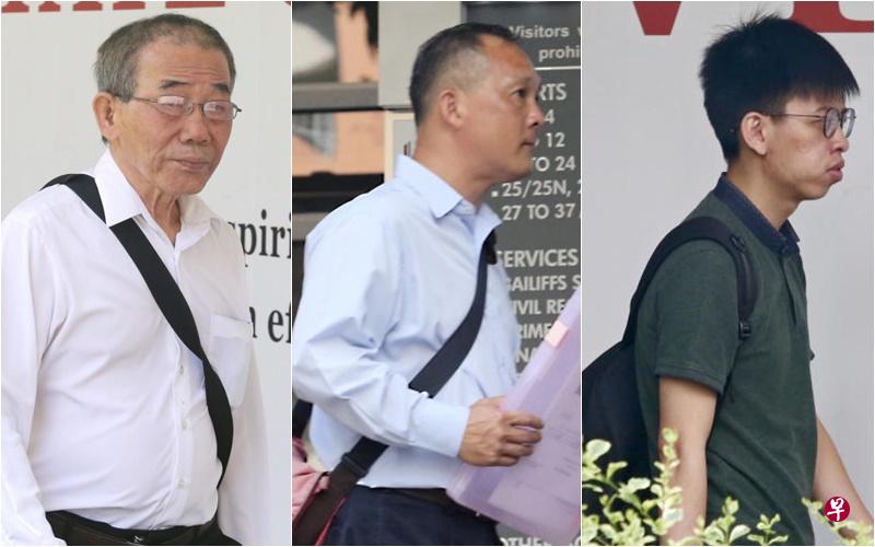 左起:这三名被告是73岁的兼职中医师林亚峇、张文钰(48岁)和罗伟忠(26岁)。(邬福樑摄) 左起:这三名被告是73岁的兼职中医师林亚峇、张文钰(48岁)和罗伟忠(26岁)。(邬福樑摄)