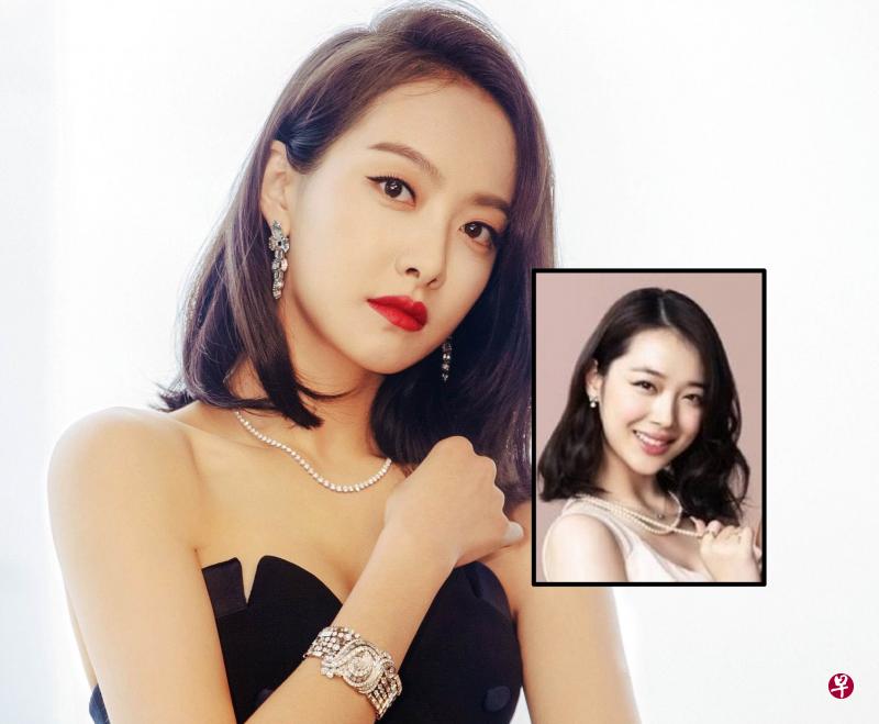 f(x)前成员雪莉(小图)自杀。左为宋茜。(档案照) f(x)前成员雪莉(小图)自杀。左为宋茜。(档案照)