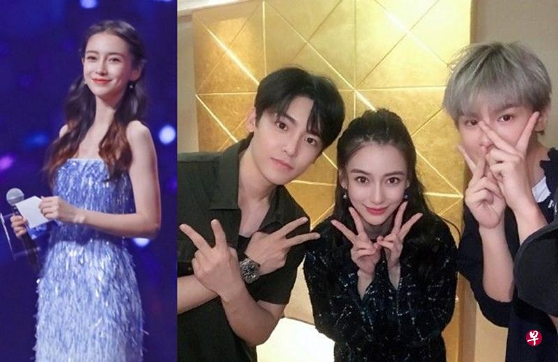 杨颖主持节目因念错侯明昊名字,在微博找来两个明昊同框并道歉(右图)。(微博图) 杨颖主持节目因念错侯明昊名字,在微博找来两个明昊同框并道歉(右图)。(微博图)