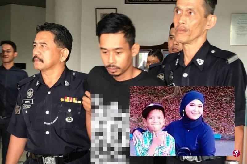 狮城男子法鲁今早被控两项谋杀罪,他抵达法庭时全程沉默不语(星洲日报)。小图为两名死者分别是嫌凶的马国妻诺法芝拉及11岁的继子莫哈末依曼(互联网)。 狮城男子法鲁今早被控两项谋杀罪,他抵达法庭时全程沉默不语(星洲日报)。小图为两名死者分别是嫌凶的马国妻诺法芝拉及11岁的继子莫哈末依曼(互联网)。