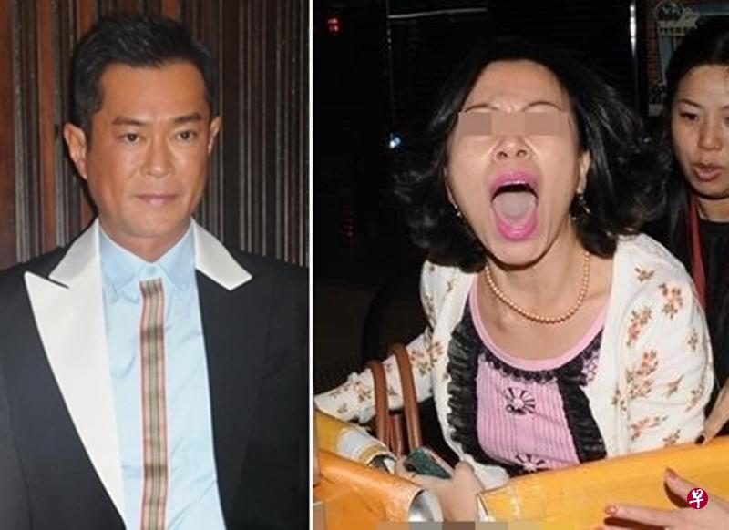 中年女子(右)大叫,自称是古天乐老婆。(互联网) 中年女子(右)大叫,自称是古天乐老婆。(互联网)