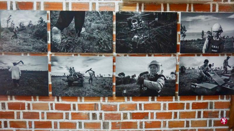 Apopo博物馆展出当地摄影师拍摄的老鼠扫雷过程。(黄子珊摄) Apopo博物馆展出当地摄影师拍摄的老鼠扫雷过程。(黄子珊摄)