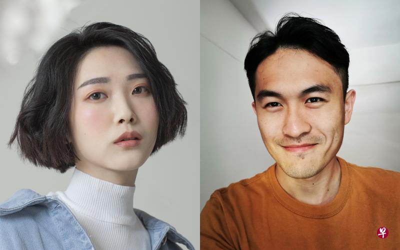 “猫速公路”主唱卡爷(左图)及早报新闻中心高级记者陈宇昕,携手为本地电影《热带雨》写主题歌。(受访者提供) “猫速公路”主唱卡爷(左图)及早报新闻中心高级记者陈宇昕,携手为本地电影《热带雨》写主题歌。(受访者提供)