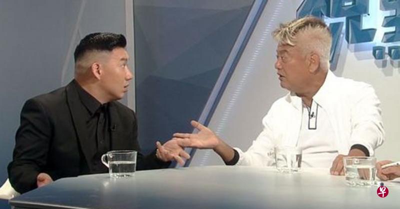 杜汶泽(左)与陈百祥的服装一黑一白,恰巧表达立场。(互联网) 杜汶泽(左)与陈百祥的服装一黑一白,恰巧表达立场。(互联网)