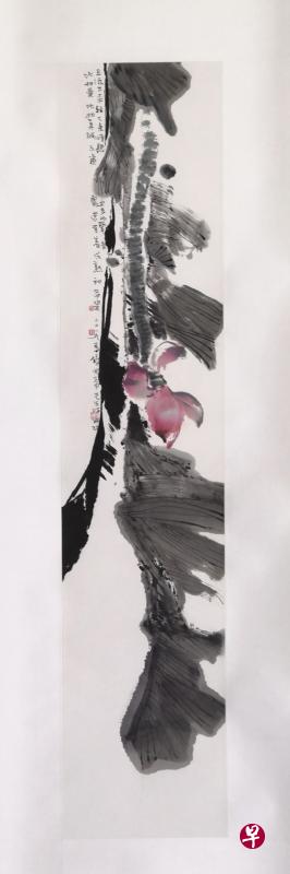 张财彩墨画。（主办方提供）