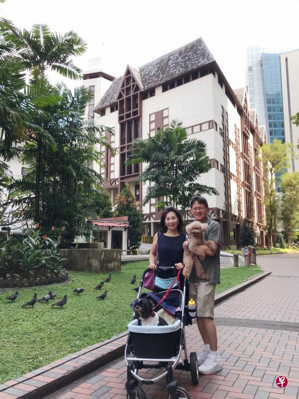 独生子出国留学并在当地结婚生子,黄少婷与丈夫李伟良把爱投入宠物狗身上。(受访者提供) 独生子出国留学并在当地结婚生子,黄少婷与丈夫李伟良把爱投入宠物狗身上。(受访者提供)