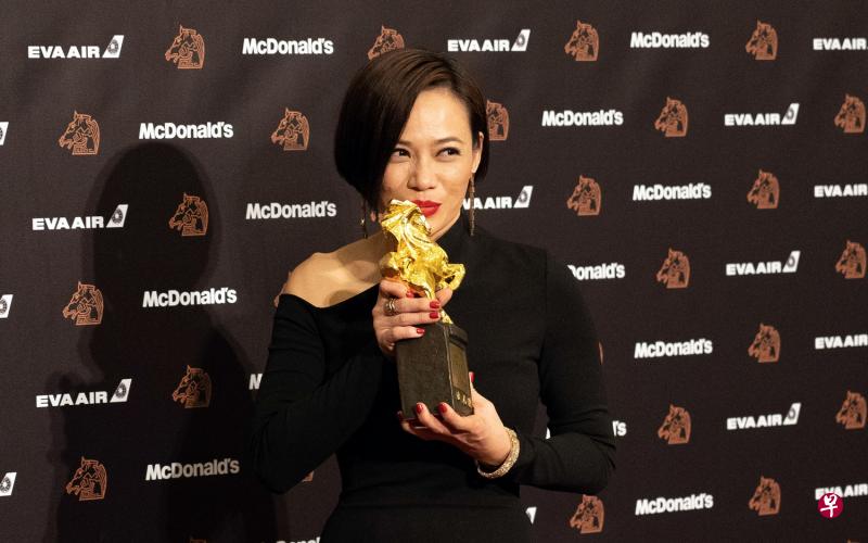 杨雁雁夺金马奖最佳女主角。(黄顺杰摄) 杨雁雁夺金马奖最佳女主角。(黄顺杰摄)