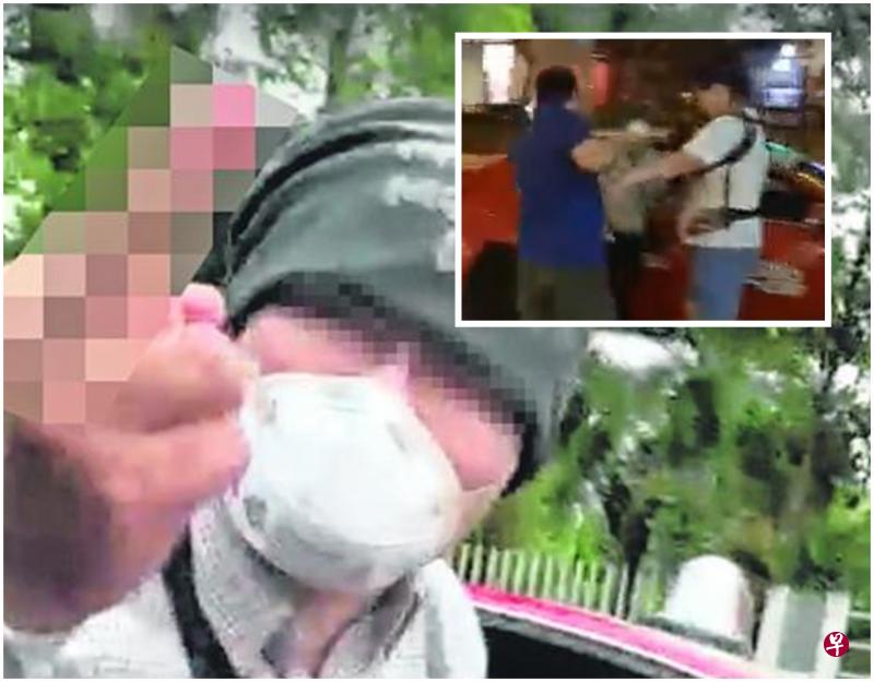 火爆德士叔不断比中指骂粗口,还叫对方下车。(面簿视频截图) 火爆德士叔不断比中指骂粗口,还叫对方下车。(面簿视频截图)