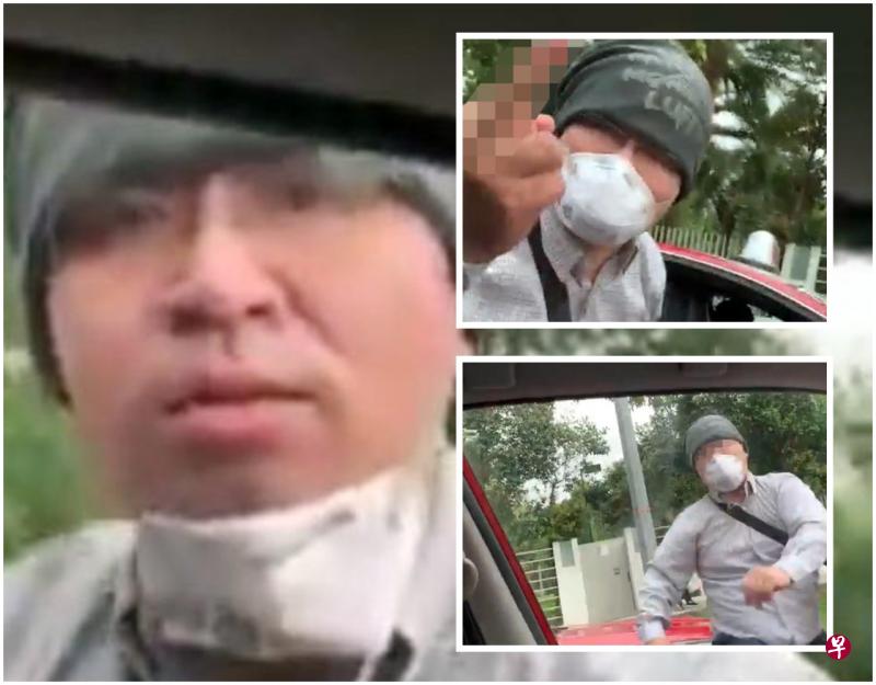 42岁火爆德士叔冯战宁日前在马路上爆粗比中指,一直要叫另一辆车子的车主下车。(档案照) 42岁火爆德士叔冯战宁日前在马路上爆粗比中指,一直要叫另一辆车子的车主下车。(档案照)