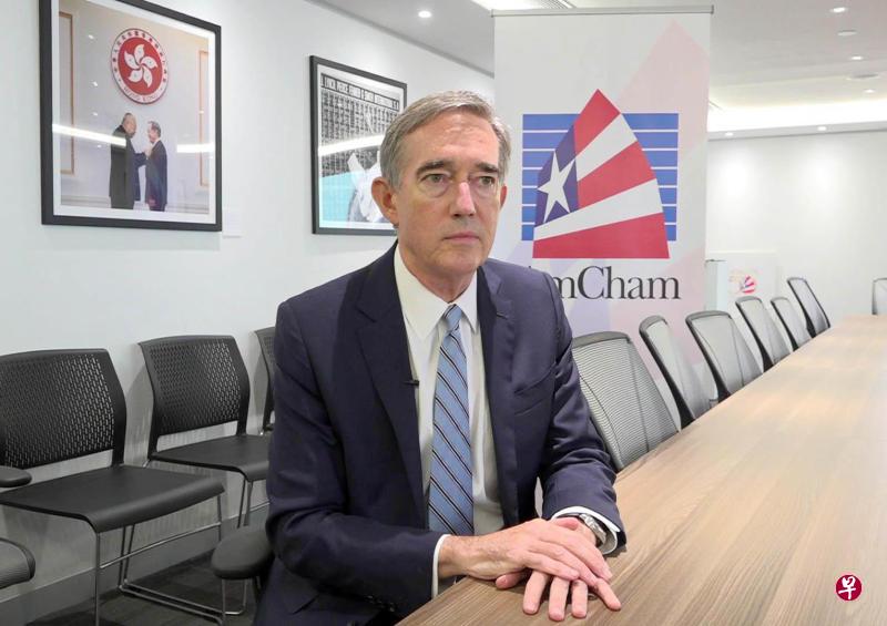 香港美国商会主席葛理福曾任职新闻界达12年,他也是香港外国记者会专业委员会成员。(中新社档案照) 香港美国商会主席葛理福曾任职新闻界达12年,他也是香港外国记者会专业委员会成员。(中新社档案照)