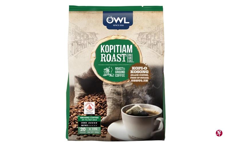 猫头鹰咖啡无糖研磨咖啡乌“Kopi-O Kosong”。(商家提供照片) 猫头鹰咖啡无糖研磨咖啡乌“Kopi-O Kosong”。(商家提供照片)