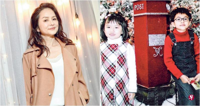 叶蕴仪(左图)自认是思想开放的妈妈,与子女保持友好关系,不时互诉心事,甚至会谈感情问题。她的儿子(右图,右)如今已23岁,女儿则20岁。(互联网) 叶蕴仪(左图)自认是思想开放的妈妈,与子女保持友好关系,不时互诉心事,甚至会谈感情问题。她的儿子(右图,右)如今已23岁,女儿则20岁。(互联网)